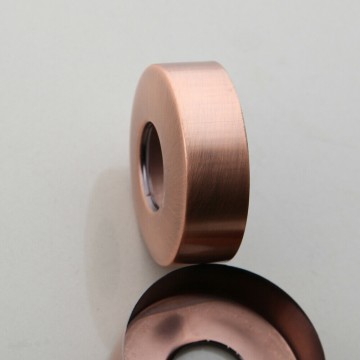 Koperkleurige afwerk rozet kraan