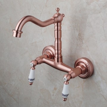 Koperkleurige landelijke muurkraan 11