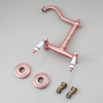 Koperkleurige landelijke muurkraan 9