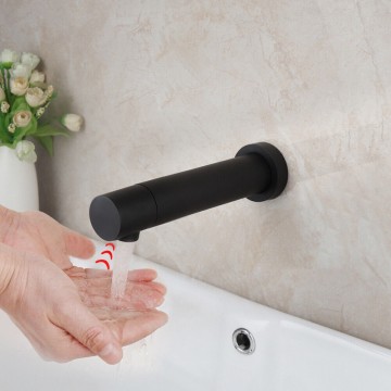 Korte sensorkraan muurkraan baltic zwart