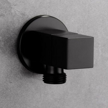 Koud water zwarte hoek stop kraan