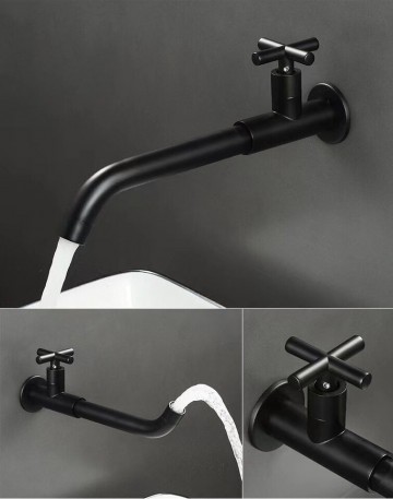 Koudwater kraan zwart