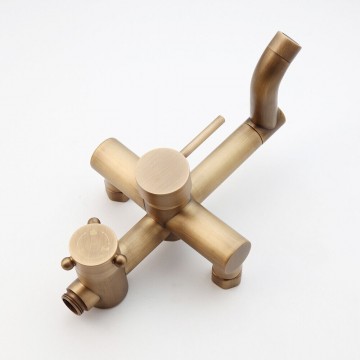 Kraan bronskleurige opbouw regendouche