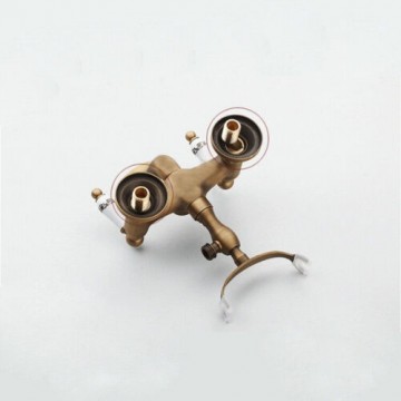 Kraan gedeelte landelijke bronskleurige badkraan