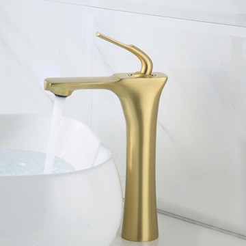 Kraan hoog model brushed gold