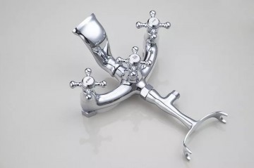 Kraan landelijke chroom vrijstaande badkraan