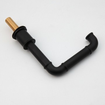 Kraan uitloop 3 delige zwarte wastafelkraan