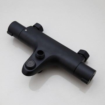 Kraanlijf zwarte thermostatische badkraan