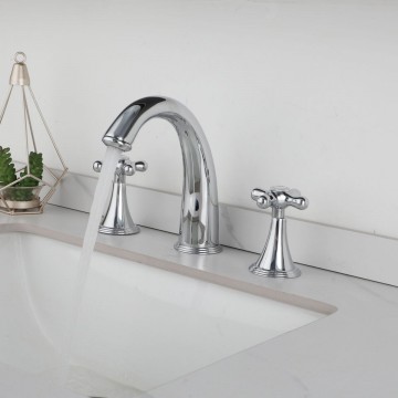 Landelijke 3 delige chroom kraan