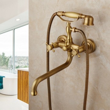 Landelijke badkraan brons