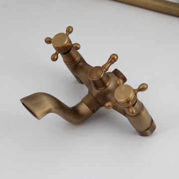 Landelijke badkraan gedeelte bronzen doucheset