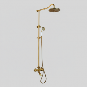 Landelijke bronskleurige doucheset opbouw regendouche 1   kopie