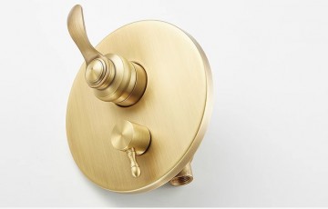 Landelijke bronskleurige inbouw doucheset 6