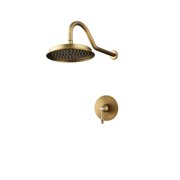 Landelijke bronskleurige inbouw mengdouche set regendouche 1 0