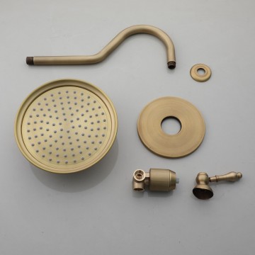 Landelijke bronskleurige inbouw mengdouche set regendouche 1