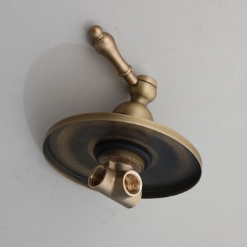 Landelijke bronskleurige inbouw mengdouche set regendouche 6