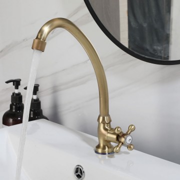 Landelijke bronskleurige koud water kraan 14