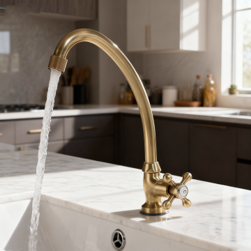 Landelijke bronskleurige koud water kraan 4