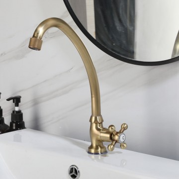 Landelijke bronskleurige koud water kraan 9