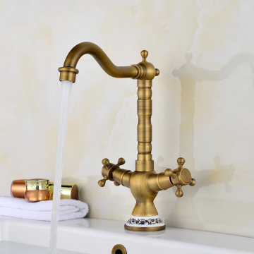 Landelijke bronskleurige mengkraan keukenkraan 1