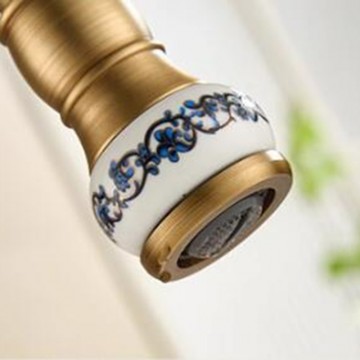 Landelijke bronskleurige mengkraan wastafelkraan 7