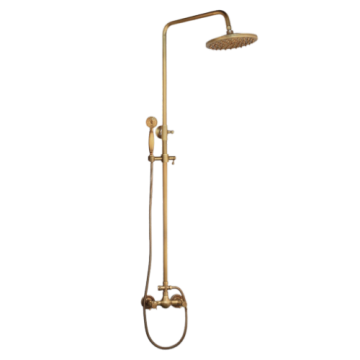 Landelijke bronskleurige opbouw doucheset