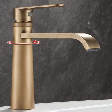 Landelijke bronskleurige wastafelkraan 4