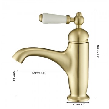 Landelijke geborsteld gouden mengkraan 3