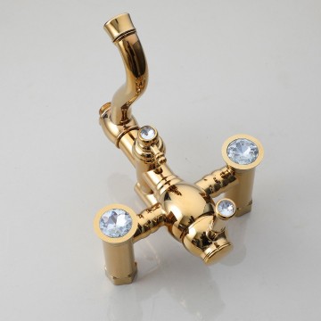 Landelijke goudkleurige opbouw regendouche 11