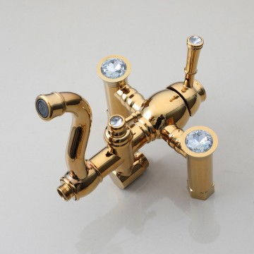 Landelijke goudkleurige opbouw regendouche 12