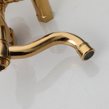 Landelijke goudkleurige opbouw regendouche 13