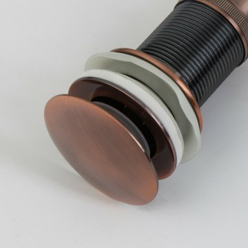 Landelijke koperkleurige click afvoer zonder overloop