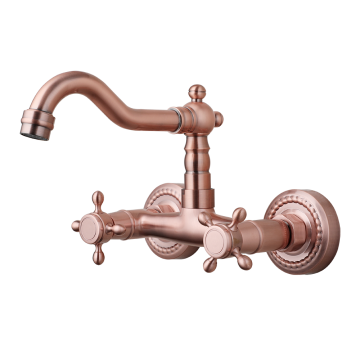 Landelijke koperkleurige wastafelkraan