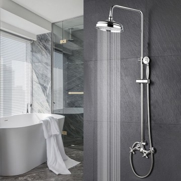 Landelijke regendouche chroom