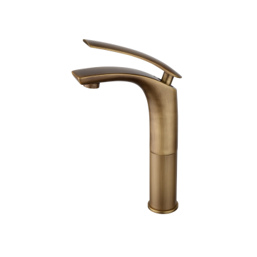 Landelijke wastafelkraan brons 0