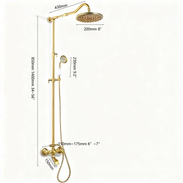 Landerlijke brons opbouw doucheset