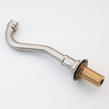 Losse uitloop geborsteld nikkel muurkraan