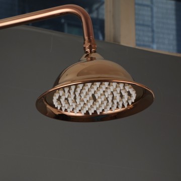 Luxe rose goudkleurige opbouw regendouche met badkraan 12