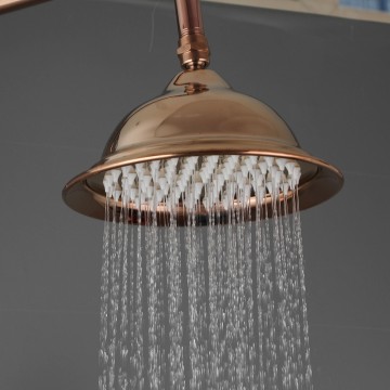 Luxe rose goudkleurige opbouw regendouche met badkraan 19