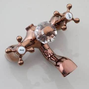 Luxe rose goudkleurige opbouw regendouche met badkraan 4