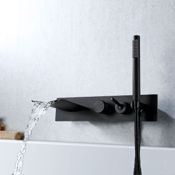 Luxe zwarte watervalkraan