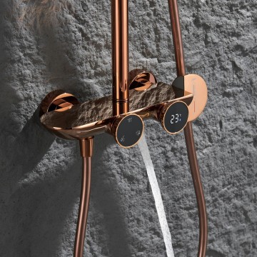 Malvizza roze gouden opbouw luxe regendouche 1