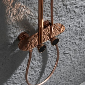 Malvizza roze gouden opbouw luxe regendouche 2