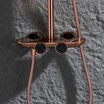 Malvizza roze gouden opbouw luxe regendouche 3