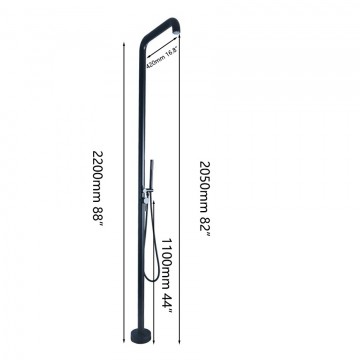 Malvizza tuin douche buiten douche luxe zwarte doucheset 9