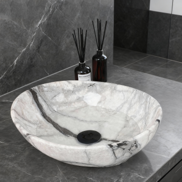 Malvizza waskom keramiek marmerlook 1 0