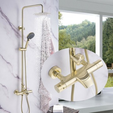 Mat gouden opbouw douche