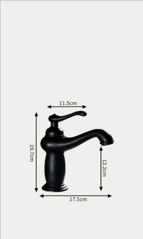 Mat zwarte kraan klein model