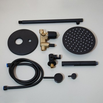 Mat zwarte set douche