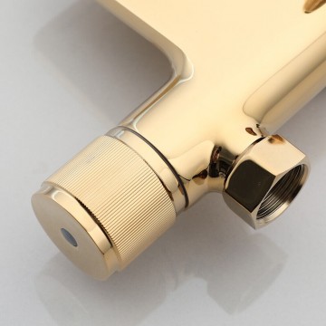 Mengknop goudkleurige badkraan mengkraan